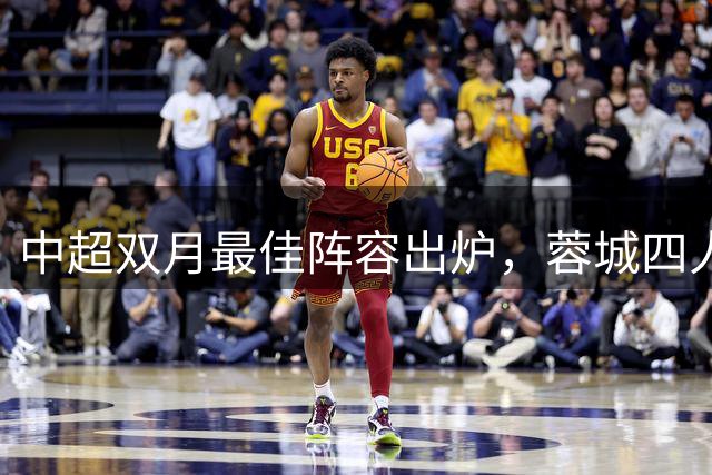 中超双月最佳阵容出炉，蓉城四人上榜领衔锋线